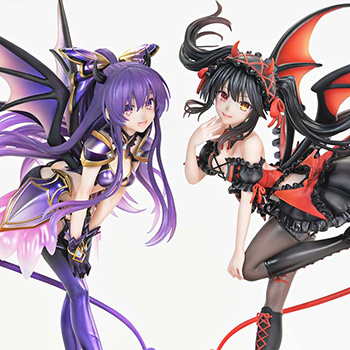 アニメ『デート・ア・ライブ』シリーズより、サキュバス姿の「夜刀神十香」「時崎狂三」が1/7スケールフィギュア化！