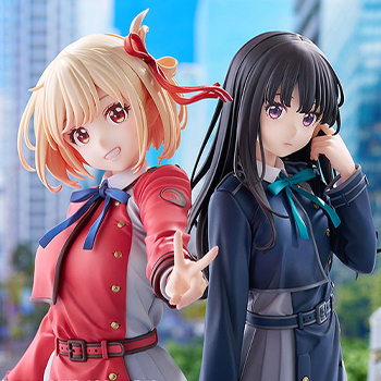 『リコリス・リコイル』より、本作のキービジュアルを元にした「錦木千束」と「井ノ上たきな」の1/6スケールフィギュアが予約開始！
