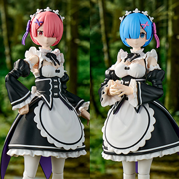TVアニメ『Re:ゼロから始める異世界生活』より、双子のメイド姉妹の「ラム」と「レム」が可動プラスチックモデル化！